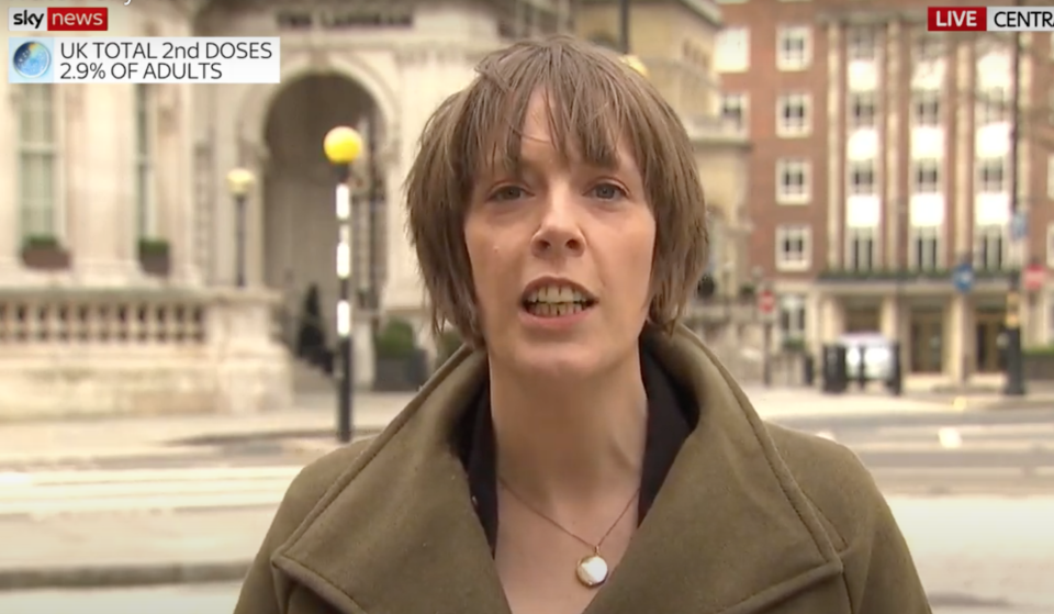 Jess Phillips talks about the government's strategy. (Sky News)