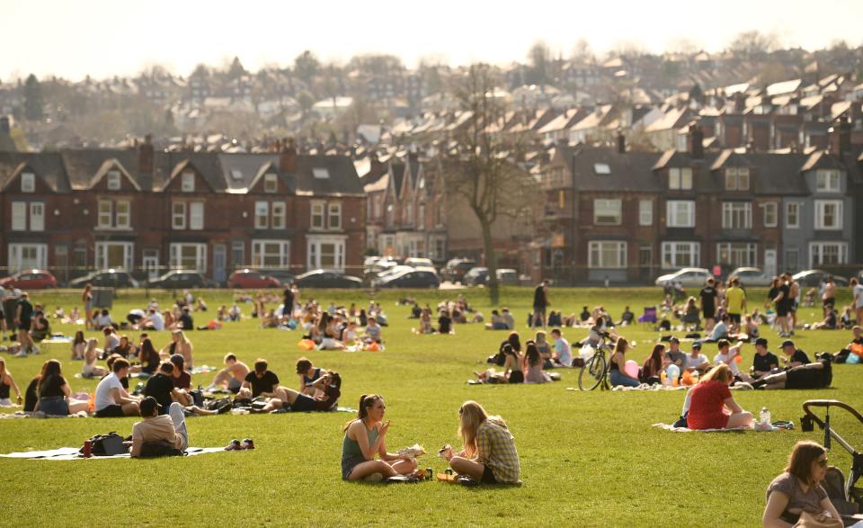 Endcliffe Park in Sheffield attracted thousands of visitors in the past few days. (Getty)