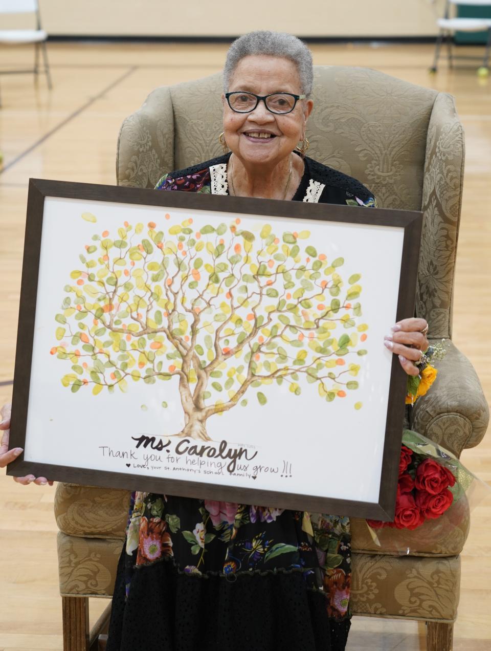 Carolyn Lenhardt was honored by colleagues, students and friends at St. Anthony of Padua Catholic School in Greenville SC. Beginning in in 1970, 'Ms. Carolyn' served for 53 years as a teacher and administrator at the small school in Greenville's West End.