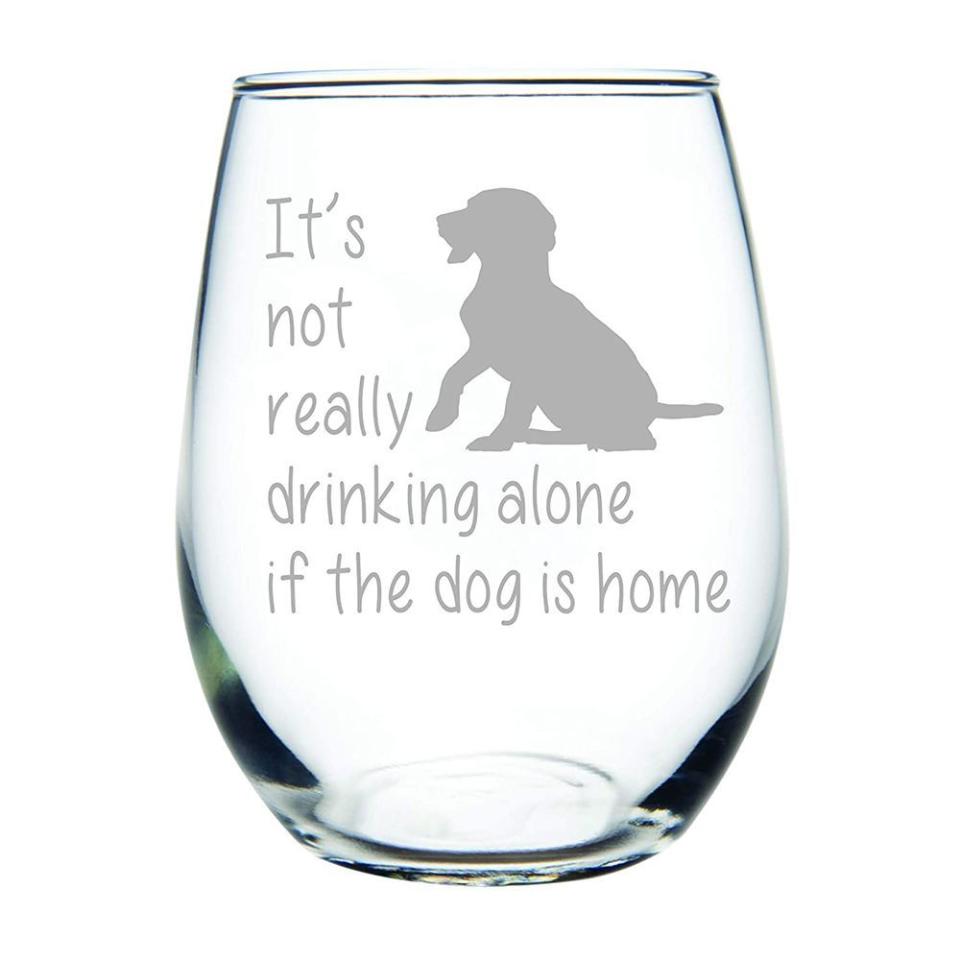 Funny Dog Wine Glass