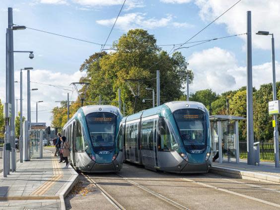 The city’s bus and tram system is so effective that 40 per cent of all journeys are now made on public transport (Nottingham City Council)