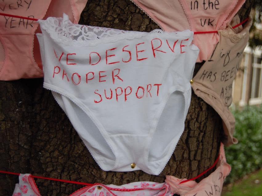 Students in Roehampton hung underwear around campus to protest against sexual assault: URFemSoc/ Facebook