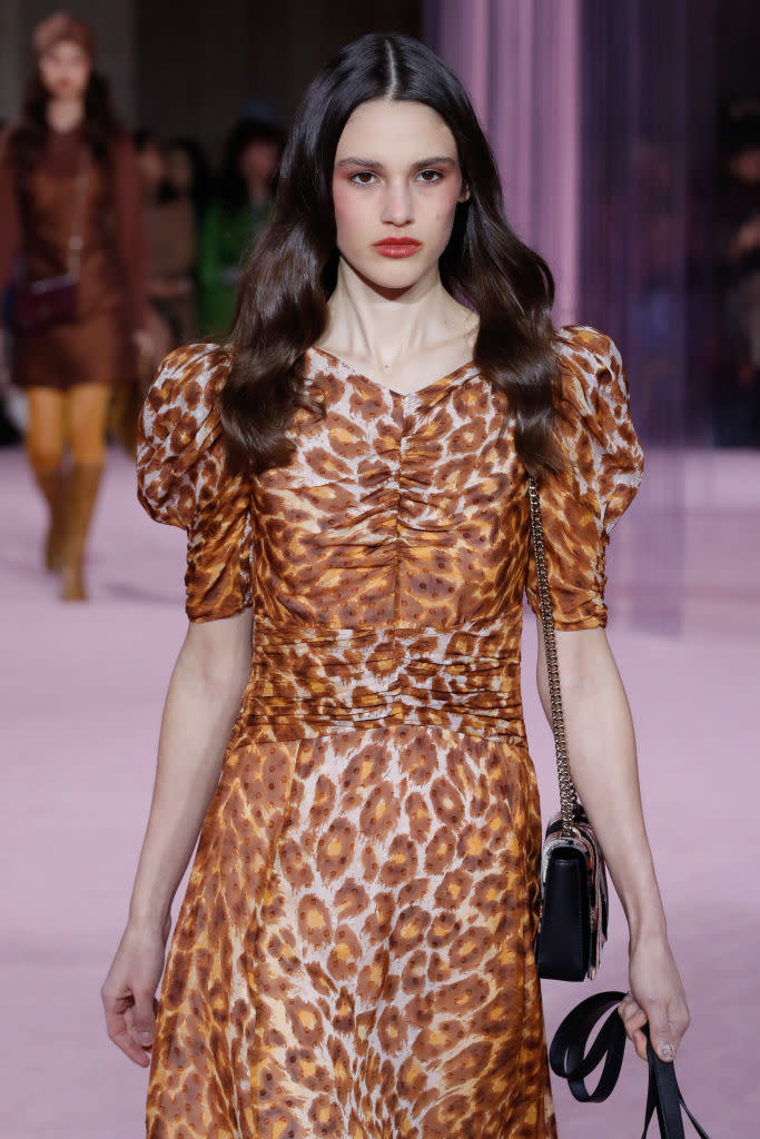 A model walks the runway at the Kate Spade fall/winter 2019 show at Cipriani on Feb. 8, 2019, in New York City. (Photo: JP Yim/Getty Images for TRESemme)