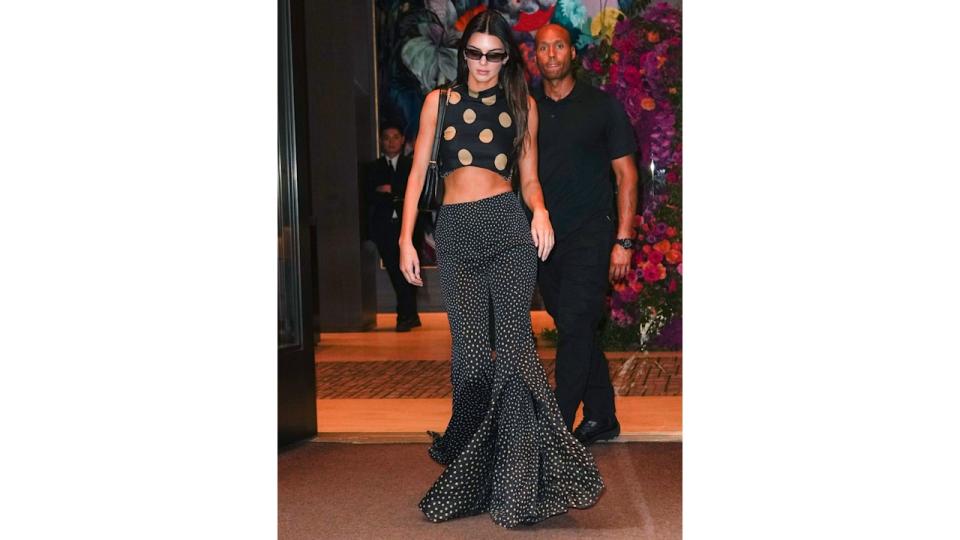 Kendall Jenner has sported several polka prints from dresses to co-ords