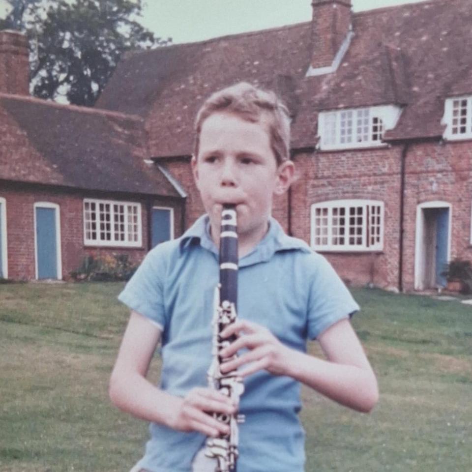 Tom Payne when was 8, playing clarinet