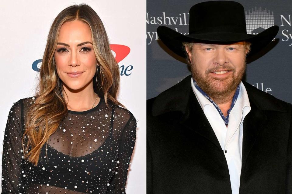 <p>Paras Griffin/Getty; Jason Kempin/Getty</p> Jana Kramer and Toby Keith