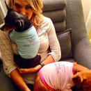 <p>No sibling rivalry here. "Ace & Penny would like to make an announcement. Their parents couldn't be happier…" Carrie Underwood posted with her first "children," her pets. We're pretty sure animals prefer this look to the dreaded doggy Halloween costume.</p>