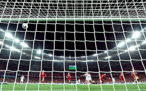 Isco's shot crashes off the bar - Credit: Getty Images