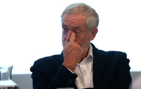 Britain's opposition Labour Party leader Jeremy Corbyn attends the Labour Digital Democracy Manifesto launch in London, Britain August 30, 2016. REUTERS/Peter Nicholls - RTX2NLE1