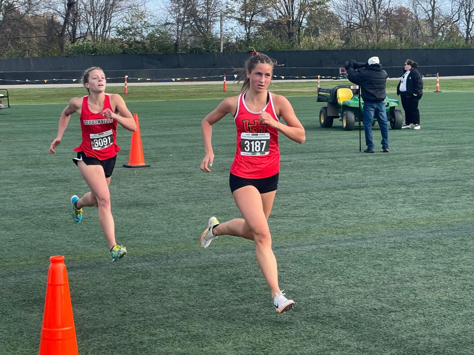 Worthington Christian's Emma Unger finished ninth in the Division III cross country state meet Saturday, Nov. 4, 2023, at Fortress Obetz.