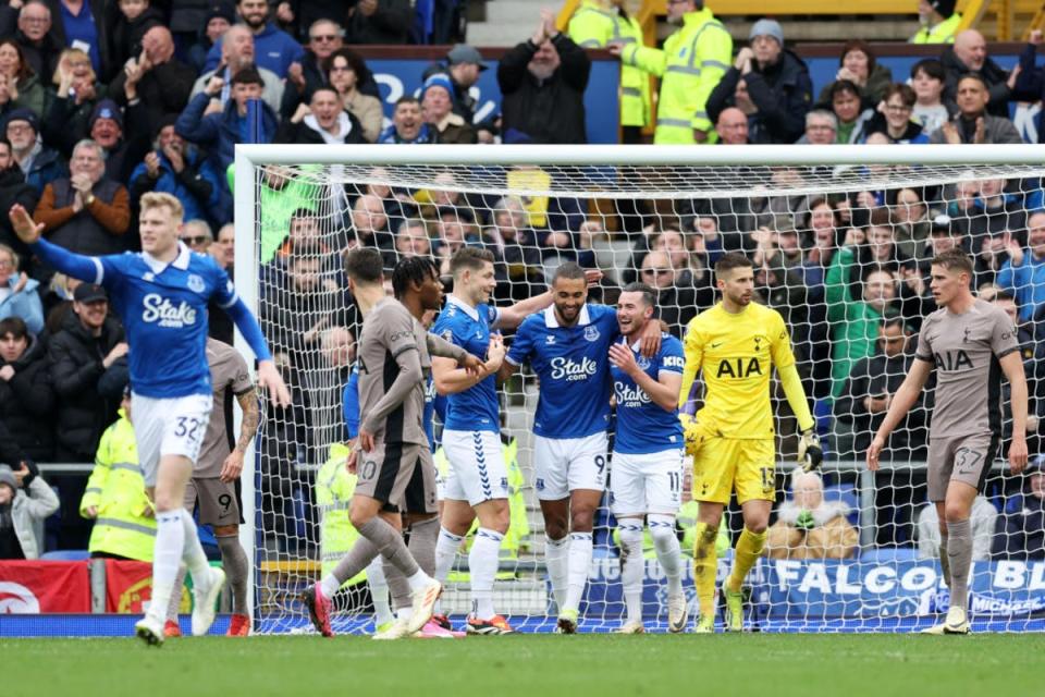 Dominic Calvert-Lewin celebrates scoring against Tottenham (Getty Images)