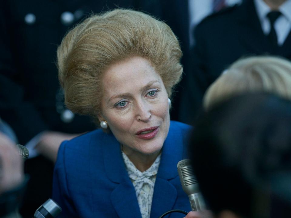 <p>Gillian Anderson’s portrayal has been commended in early reviews of the season</p>Des Willie/Netflix