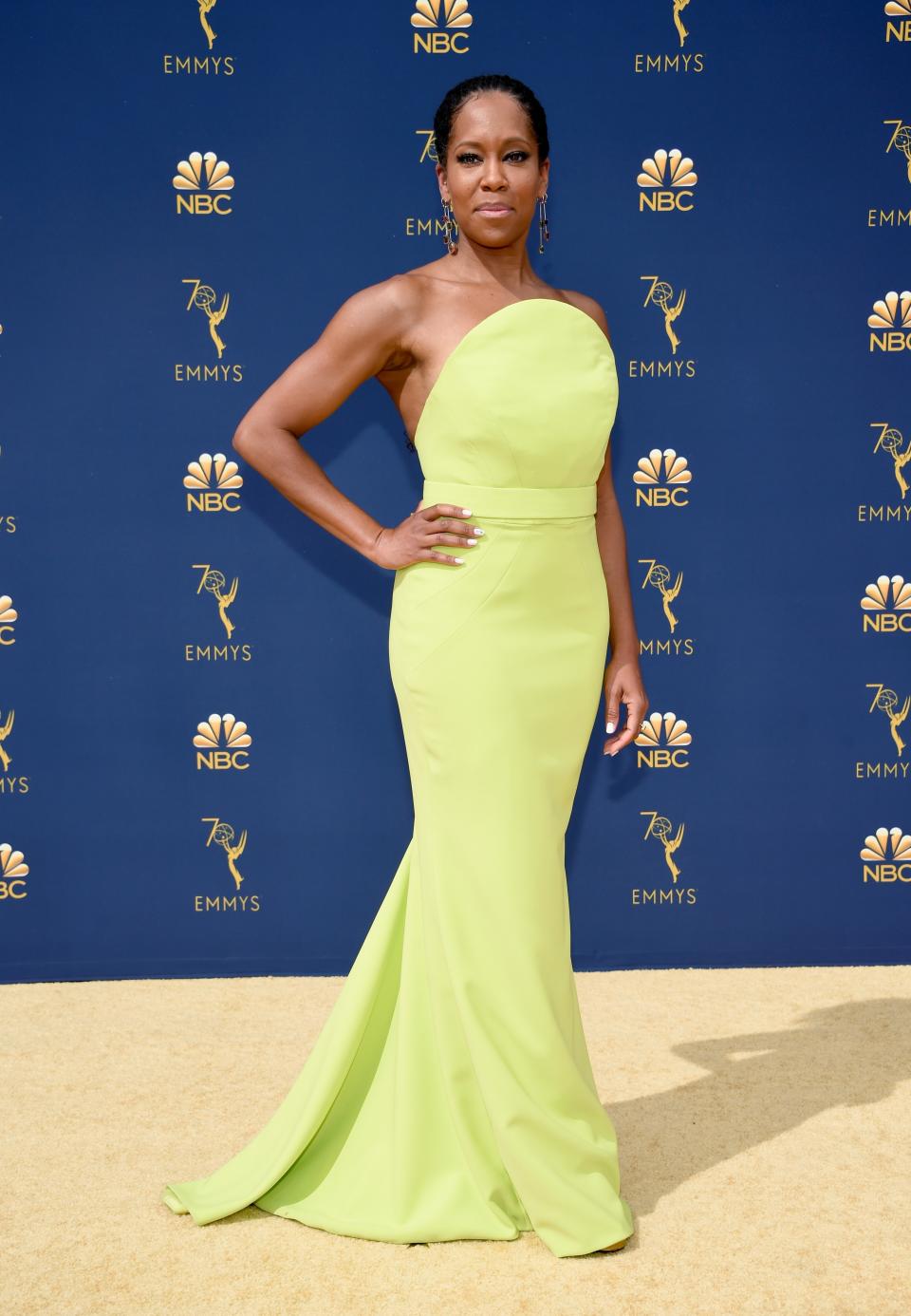 Regina King wearing Christian Siriano