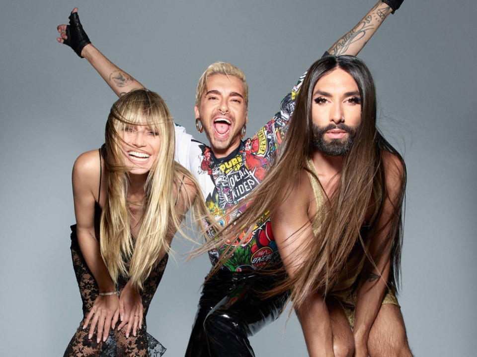 Die Juroren der neuen Show "Queen of Drags": Heidi Klum, Bill Kaulitz und Conchita Wurst (v.l.n.r.) (Bild: © ProSieben/ Rankin)