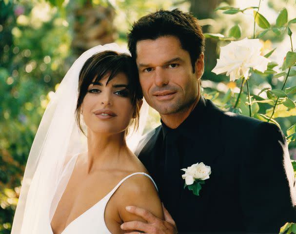 Roxanne McCann/Getty Lisa Rinna and Harry Hamlin at their March 1997 wedding in Beverly Hills