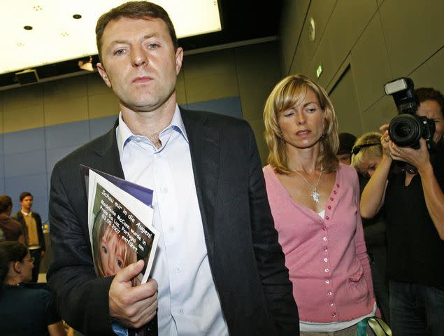 <p>CLEMENS BILAN/DDP/AFP/Getty </p> Kate and Gerry McCann at a press conference on June 6, 2007 in Berlin, Germany..