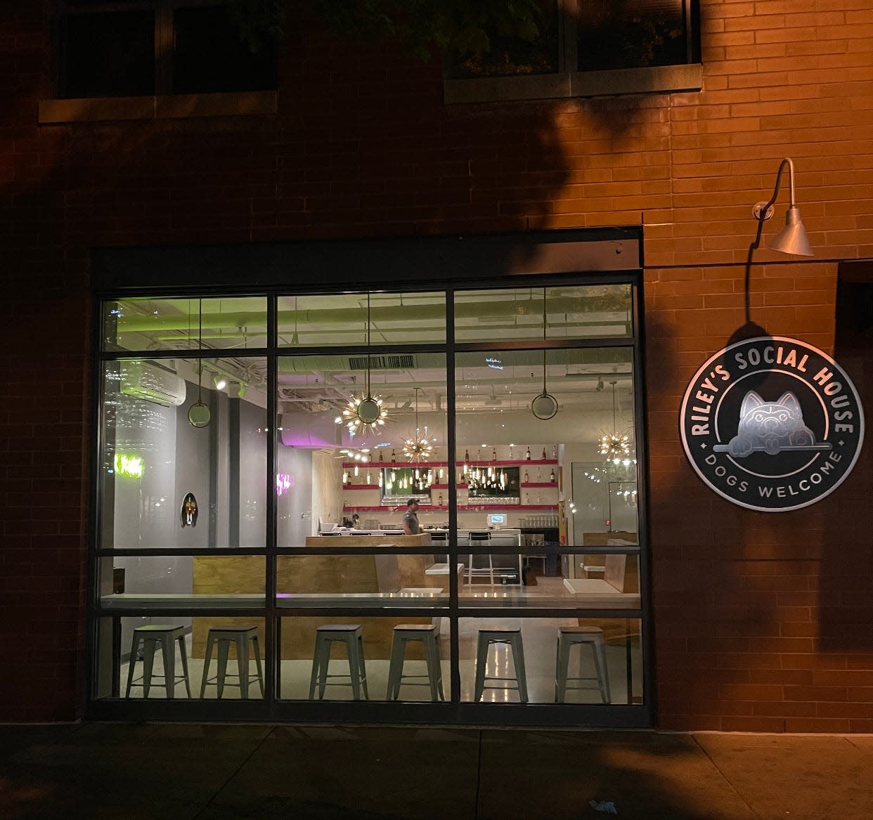 The new Riley's Social House at Menomonee and Milwaukee streets in the Third Ward, where drinks and dog treats flow. Dogs are welcome inside and on the patio.