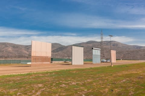 A wall prototype beside the Rio Grande - Credit: GETTY