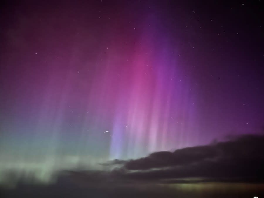 Aurora borealis seen from Elbert County, Colorado on May 12, 2024 around 2:30 a.m. (Chet Reisdorph)