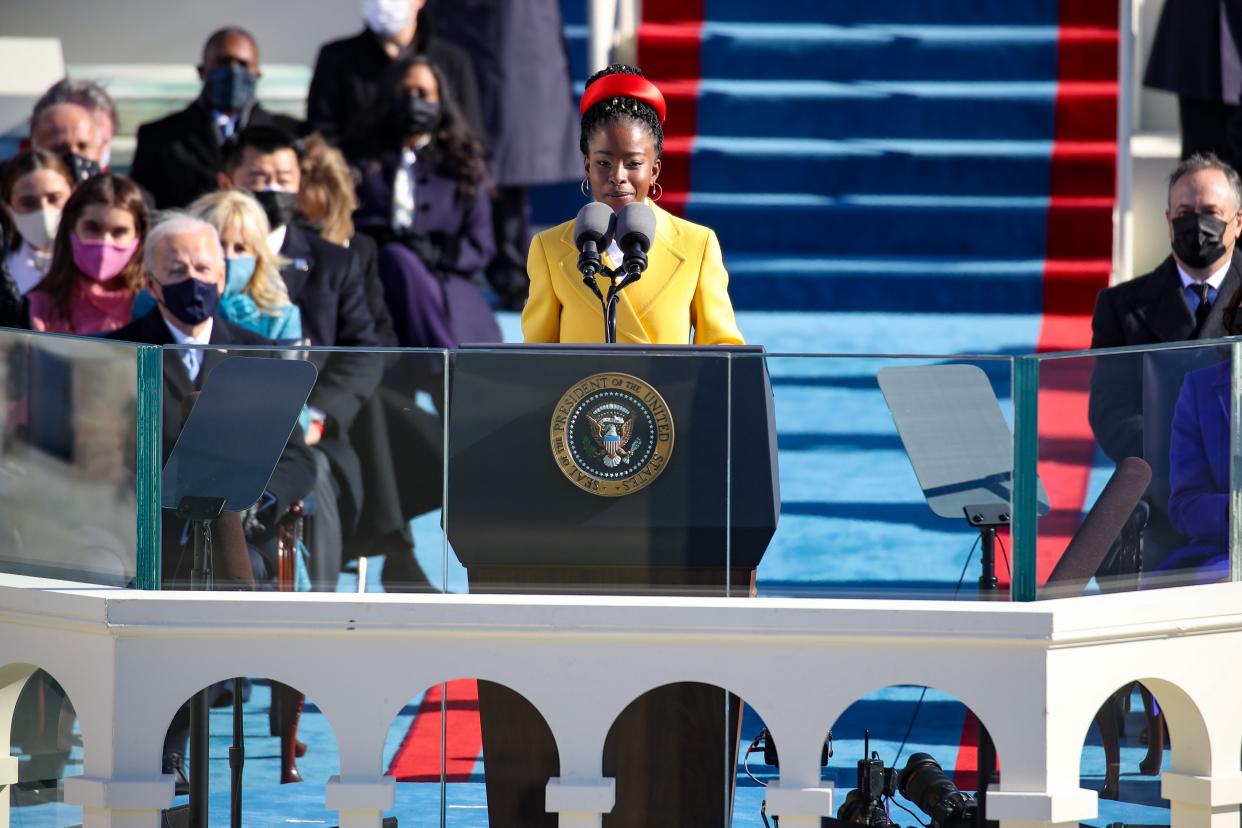 <p>Hillary Clinton tells Biden’s inaugural poet to run for president amid wave of praise</p> (Photo by Rob Carr/Getty Images)