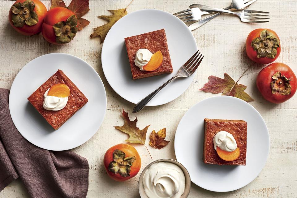 Persimmon Pudding with Cinnamon Whipped Cream 