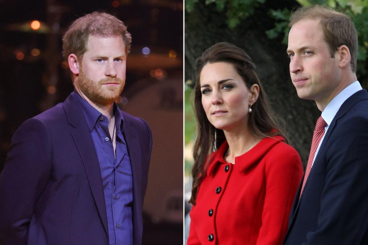 Prince Harry, Duke of Sussex; Catherine, Duchess of Cambridge and Prince William, Duke of Cambridge