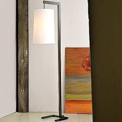 The lamp is the West Elm Modern Floor Lantern ($229).