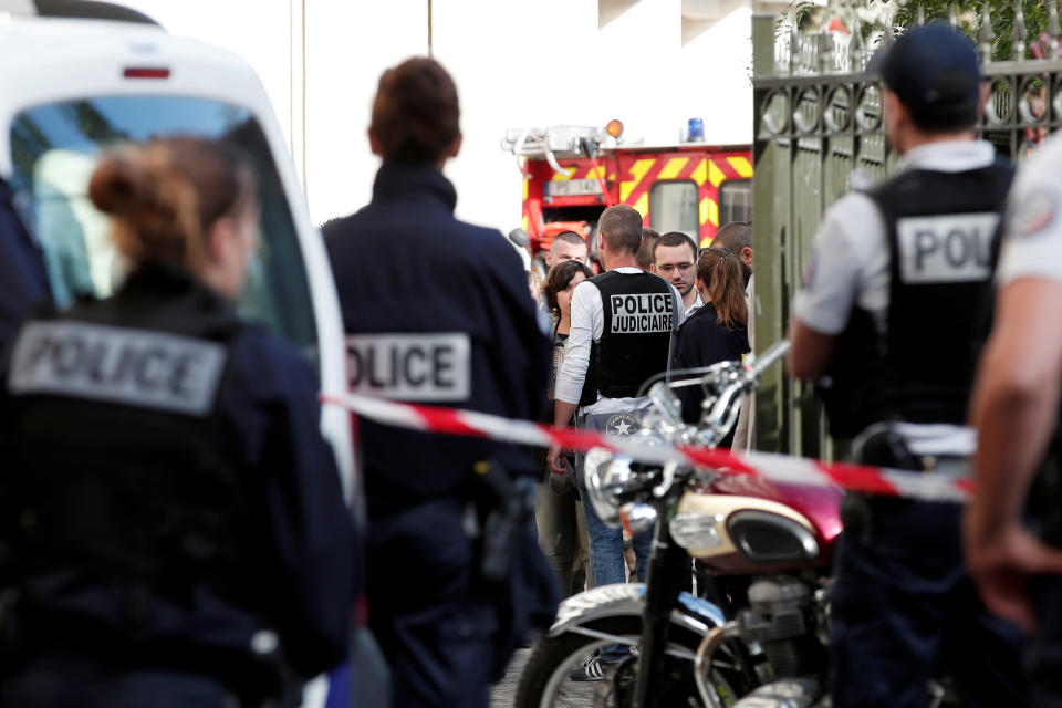 <p>Police work near the scene where French soliders were hit and injured by a vehicle in the western Paris suburb of Levallois-Perret, France, Aug. 9, 2017. (Photo: Benoit Tessier/Reuters) </p>