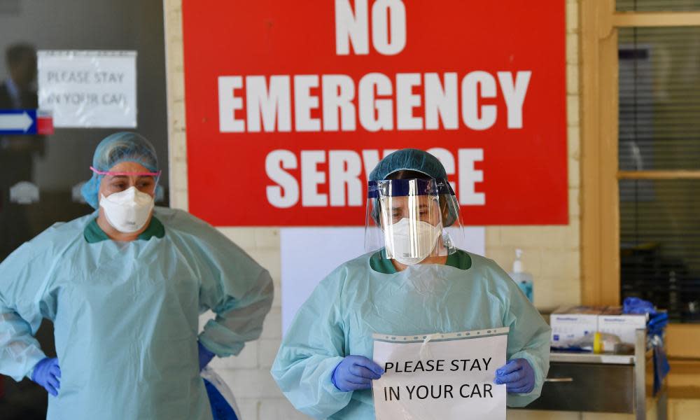 <span>Photograph: David Mariuz/EPA</span>