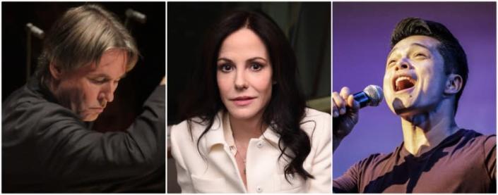 Esa-Pekka Salonen, left, Mary-Louise Parker and Vincent Rodriguez III