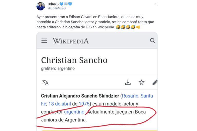 Los mejores memes por el parecido entre Cavani y Christian Sancho