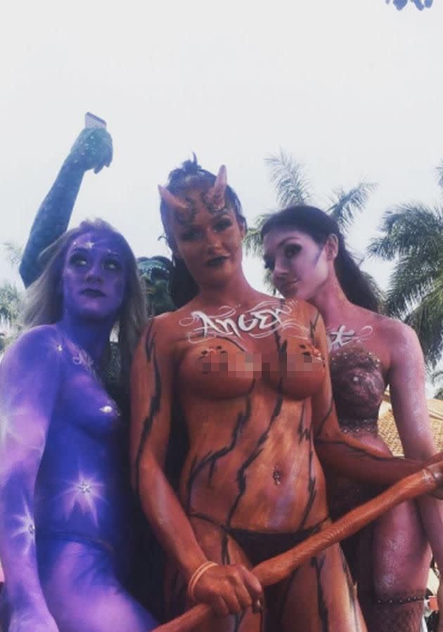 Lots of women wore nothing more than body paint. Photo: Instagram