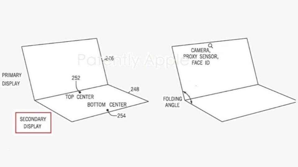 蘋果向美國商標局申請摺疊設備螢幕專利。（圖／翻攝自Patently Apple）