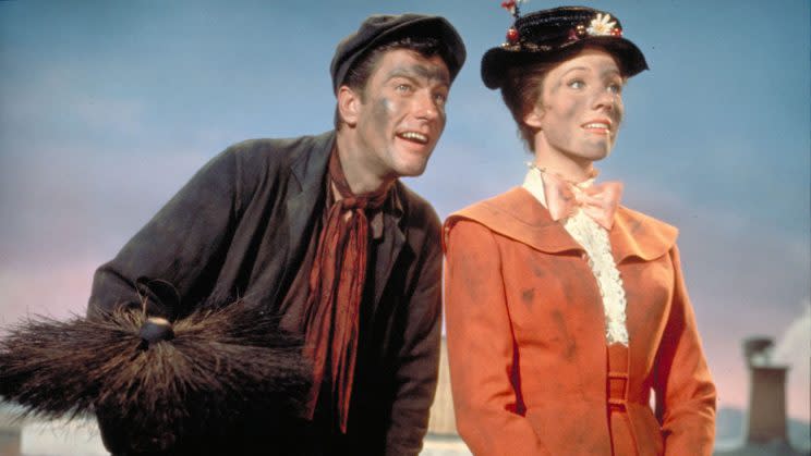 Sorry... Van Dyke offers an official apology for his accent in Mary Poppins - Credit: Disney