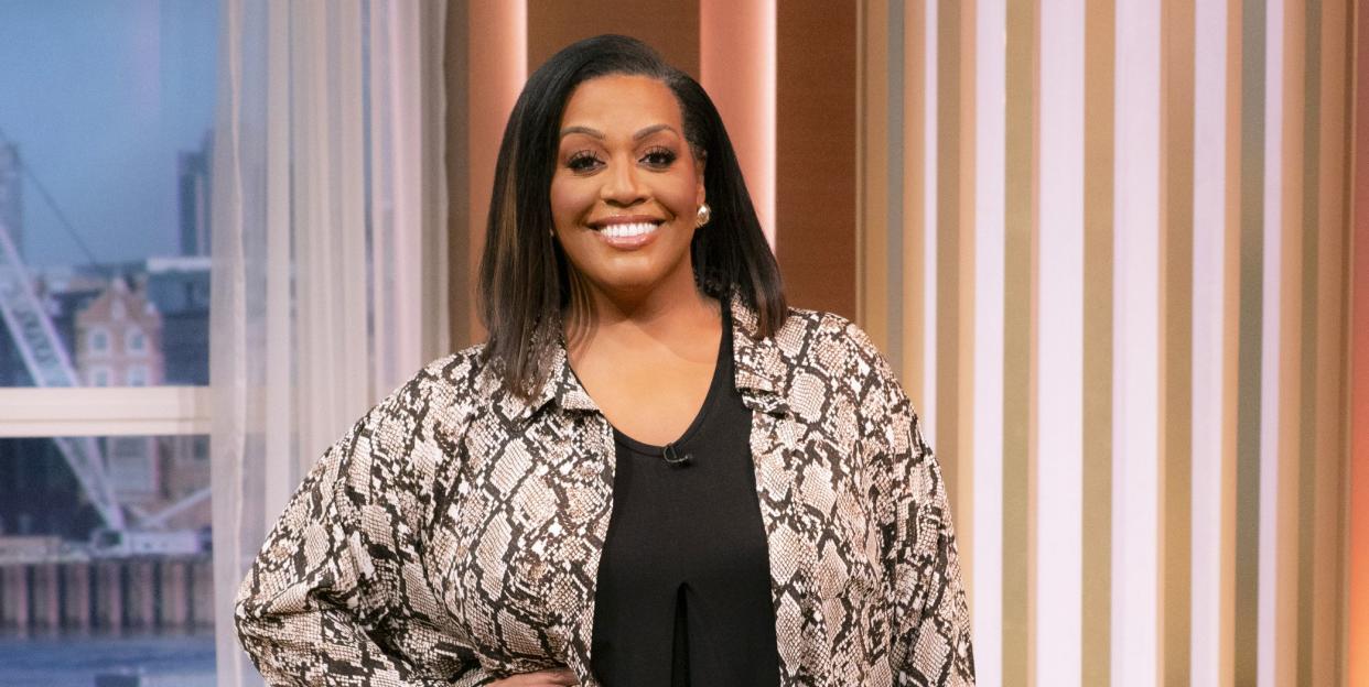 alison hammond wears a snake print jacket on this morning