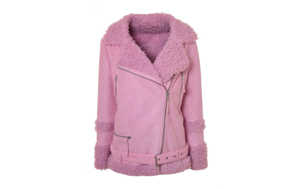 H! by Henry Holland Pink Shearling Jacket