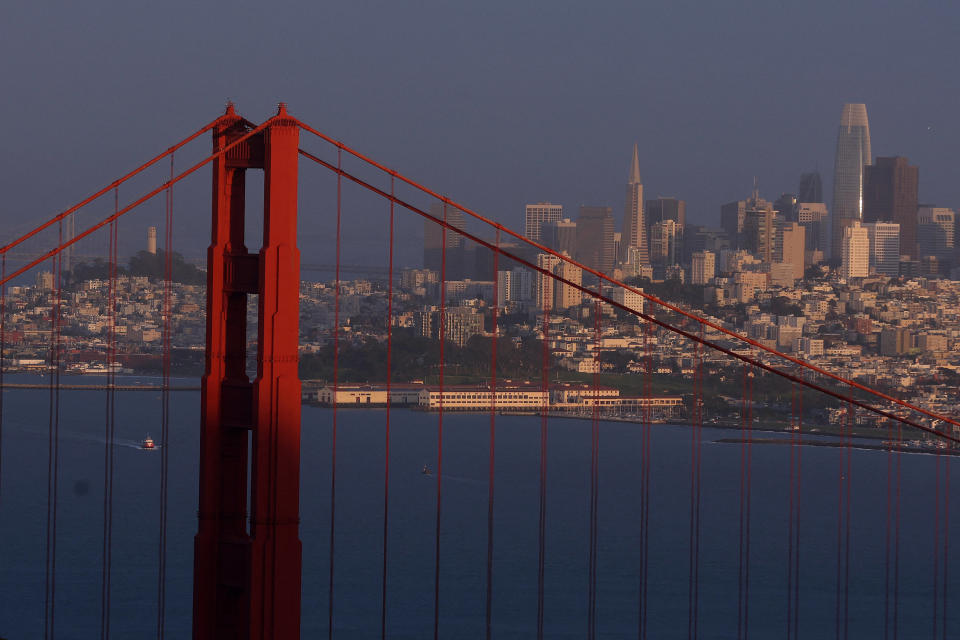 Le Golden Gate Bridge de San Francisco a été bloqué par des manifestants pro-Gaza le 15 avril 2024 (image d’illustration)