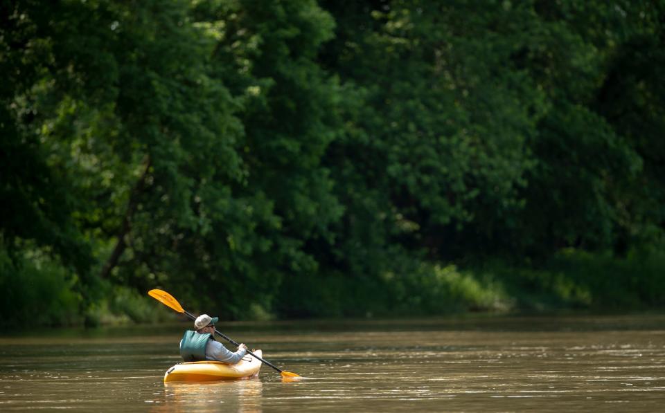 A kayaker on the White River.