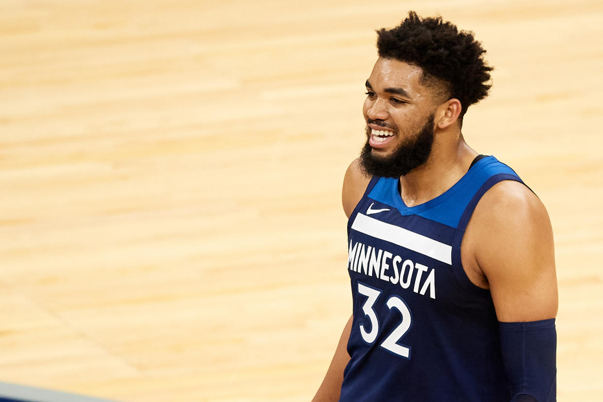 Karl-Anthony Towns is one of the top big men in the NBA, despite constant instability for the Minnesota Timberwolves. (Hannah Foslien/Getty Images)