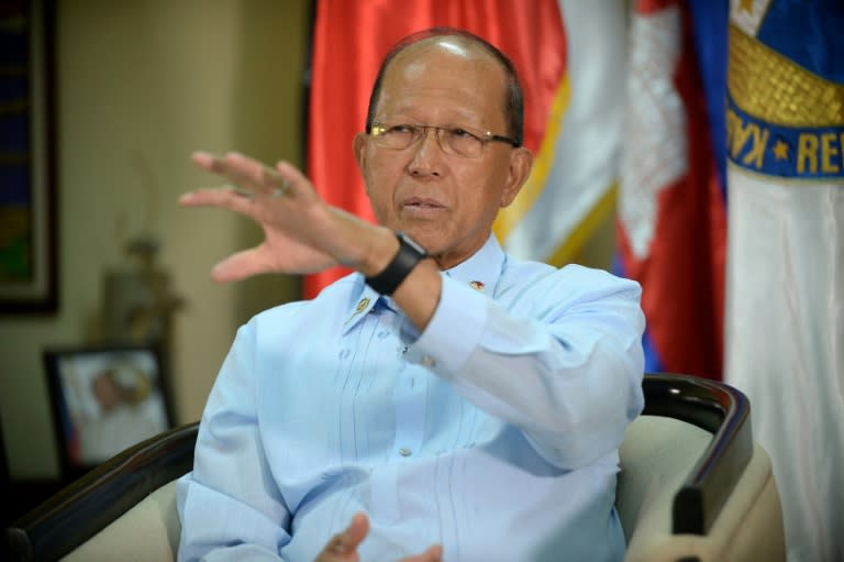 Delfin Lorenzana speaks to AFP in an interview in Manila on February 7, 2017