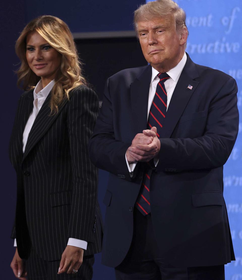 Win McNamee/Getty  From left: First Lady Melania Trump and President Donald Trump at the first debate with Joe Biden, on Sept. 29.