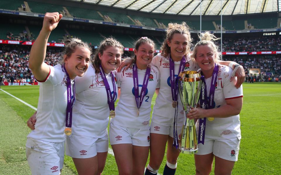 Claudia MacDonald , Maud Muid, Jess Breach, Ellie Kildunne and Marlie Packer - Is a women's British and Irish Lions tour a good idea?