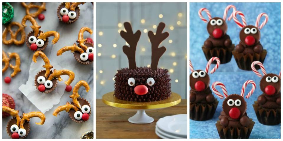 <p>Even Rudolph would approve of these sweet reindeer cupcakes, cookies, and cakes. </p>