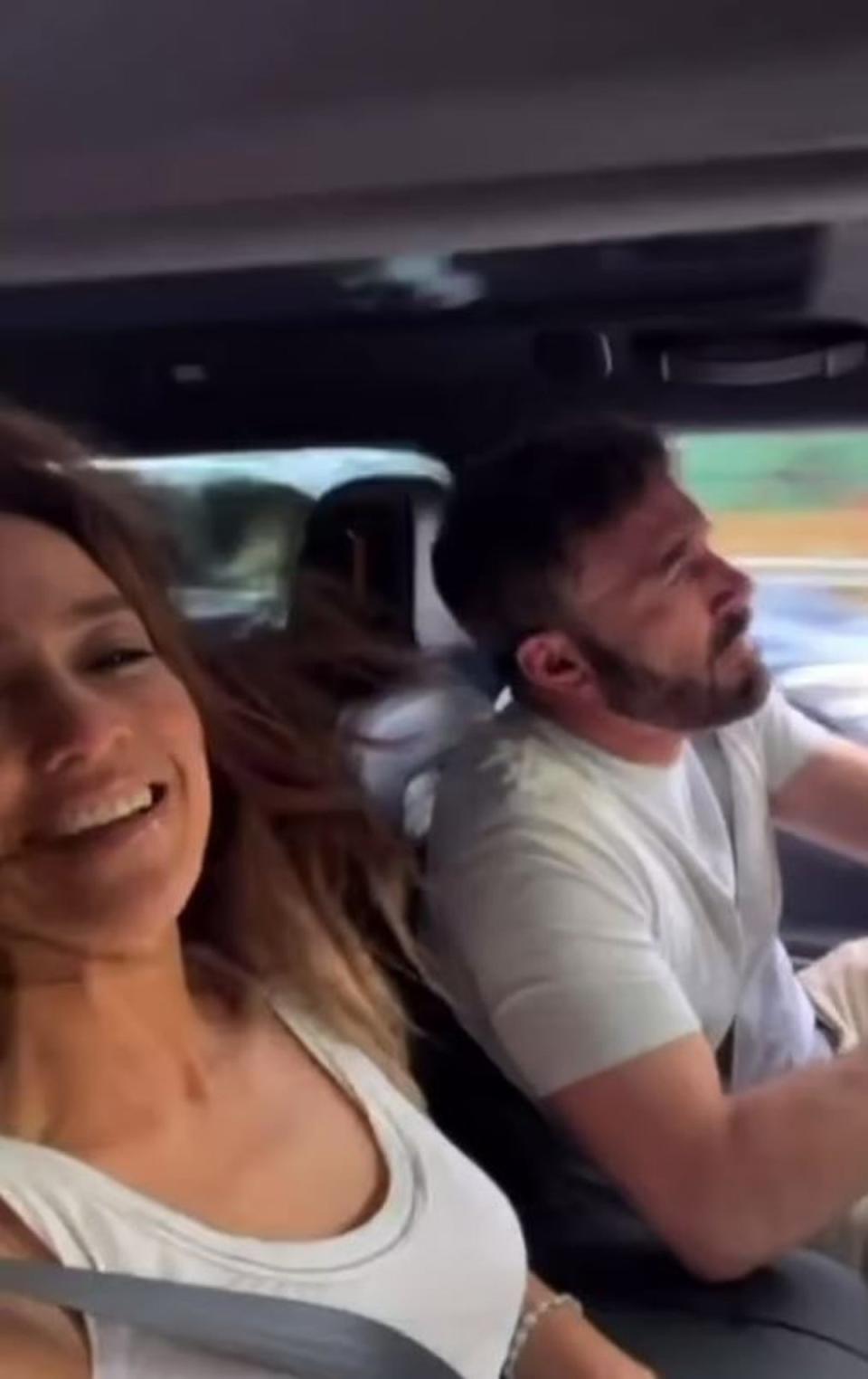 Jennifer Lopez shared a clip of her and Ben Affleck singing along to Sam Cooke’s Wonderful World (Instagram @JLO)