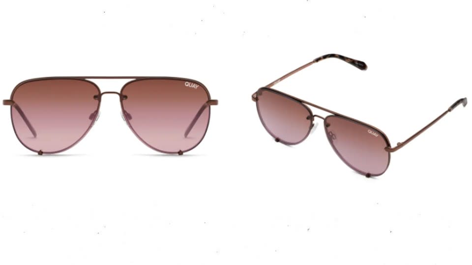 Quay Australia High Key Mini Rimless 52mm Aviator Sunglasses - Nordstrom, $35 (originally $90)