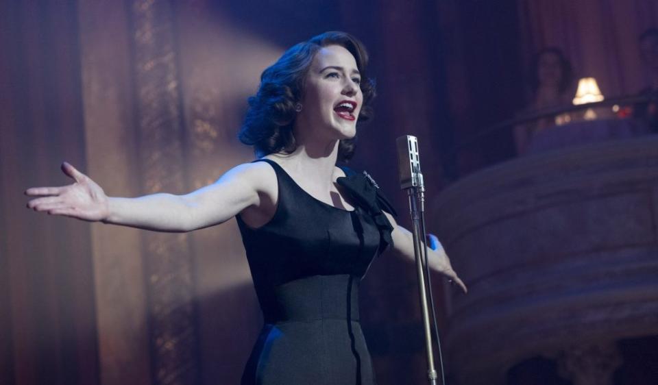 THE MARVELOUS MRS. MAISEL, Rachel Brosnahan, 'Go Forward'. (Season 5, ep. 501, aired April 14, 2023). photo: Philippe Antonello / ©Amazon /Courtesy Everett Collection