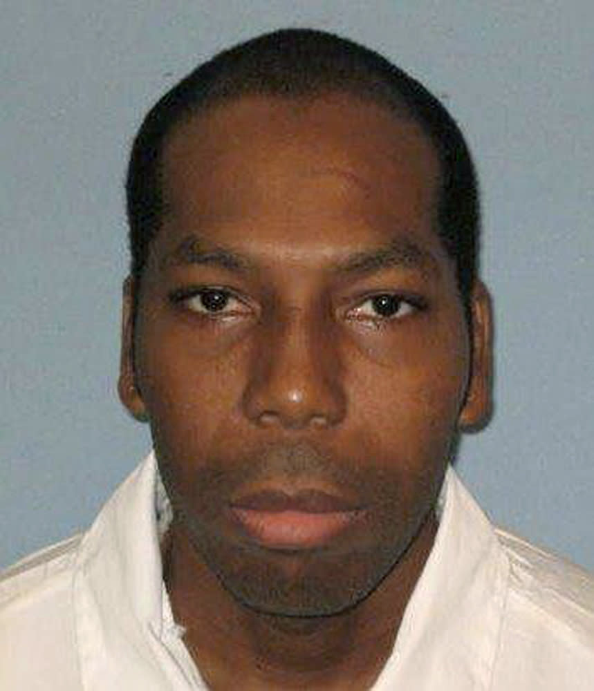 FILE - This undated file photo from the Alabama Department of Corrections shows inmate Dominique Ray. Texas death row inmate Patrick Murphy and Alabama death row inmate Dominique Ray both came to the Supreme Court recently with the same request. Halt my execution, each said, because the state won’t let my spiritual adviser accompany me into the execution chamber, even as other inmates of different faiths get that ability. But while the Supreme Court declined to stop Ray’s execution in February, they gave Murphy a temporary reprieve Thursday night. The difference in the two cases looks like it comes down to when each man asked for his spiritual adviser to be present. Alabama Department of Corrections via AP, File)