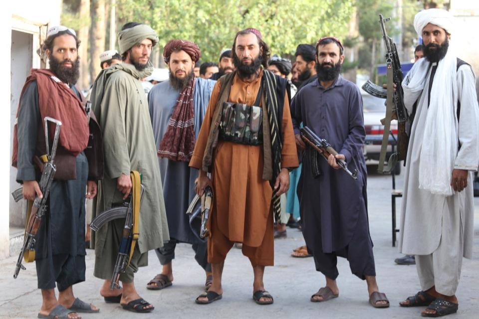 HERAT, AFGHANISTAN - AUGUST 18: Taliban patrol in Herat city after took control in Herat, Afghanistan, on August 18, 2021 as Taliban take control of Afghanistan after 20 years. (Photo by Mir Ahmad Firooz Mashoof/Anadolu Agency via Getty Images)