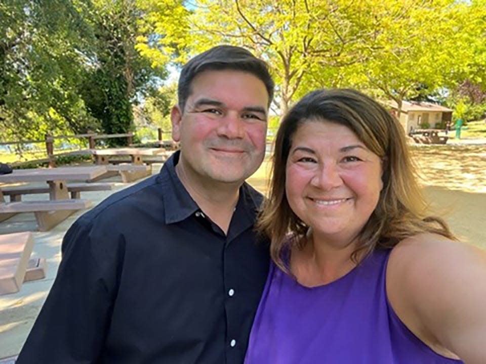 David "Davy" Lopez of Campell and his sister Tina Engel of San Jose take a selfie in May, 2024. Engel took the photo less than two weeks before Lopez died on Mt. Shasta, she said.