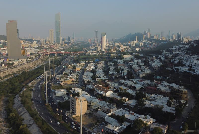 Aerial view of the city, in San Pedro Garza Garcia